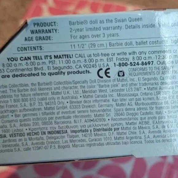 The Swan Queen Barbie Swan Lake Doll Classic Ballet Series Collector 1997 Mattel - Picture 8 of 11